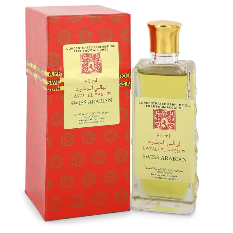 Layali El Rashid Perfume 3.2 oz Concentrated Perfume Oil Free From Alcohol (Unisex)